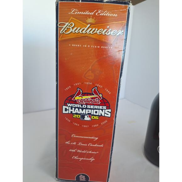 Budweiser 06 St. Louis Cardinals World Series Champions Bottle & Box Collectible - Picture 3 of 5